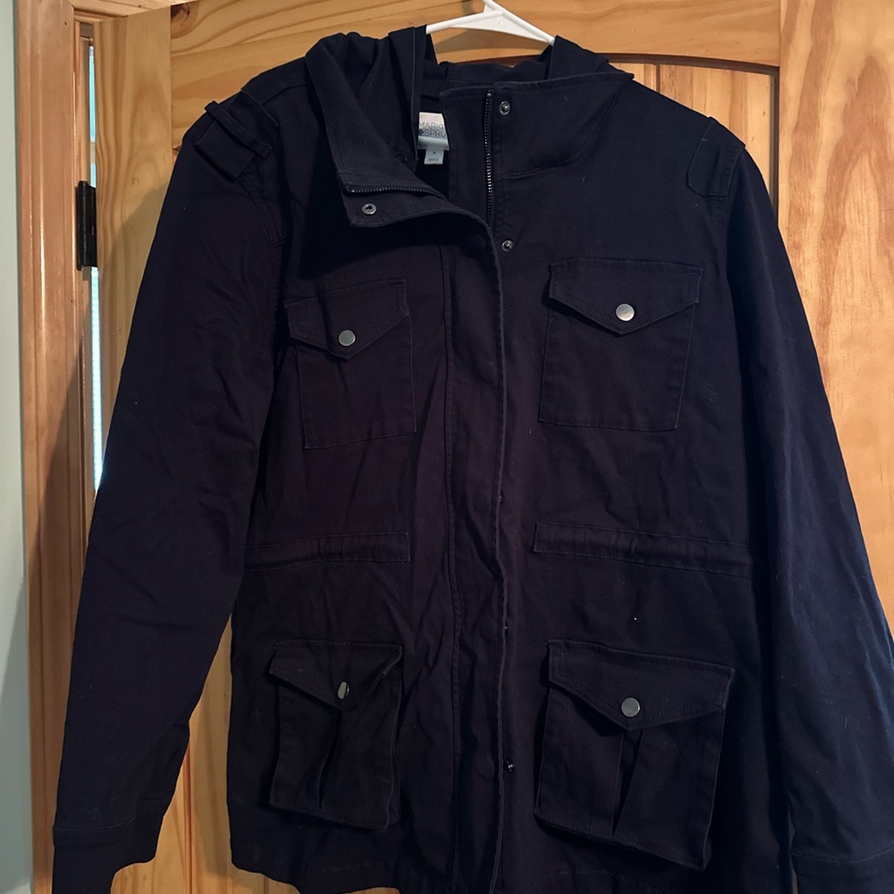 Market & Spruce Men's Dark Jacket with Hood